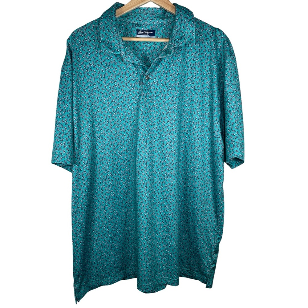 BEN HOGAN PERFORMANCE SUMMER DRINK PRINT GOLF POLO xl